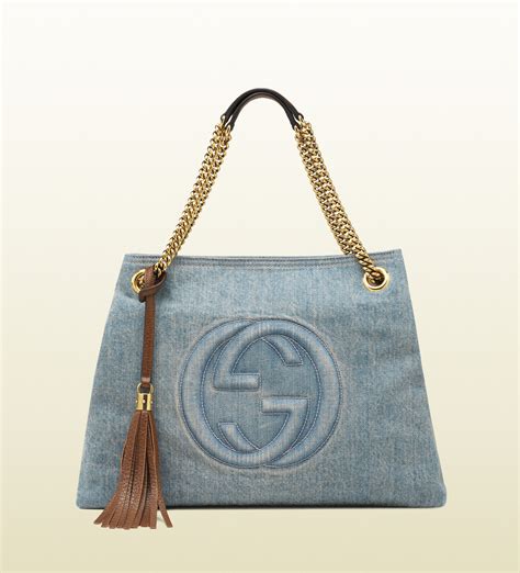 gucci handbag with blue jean patch work and crocodile pattern|gucci neoprene handbags.